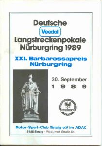 VLN Nürburgring Sinzig 1989